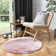 Umeh Cozy Faux Rabbit Fur Area Rug Machine Washable Rug in Pink