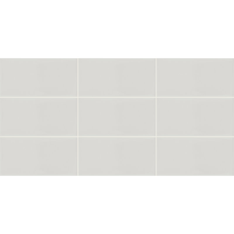 Daltile Retrospace Remix 3" x 6" Ceramic Wall Tile in Glossy (44 PC per Carton) (5.32 SQFT per Carton), Mercury Gray