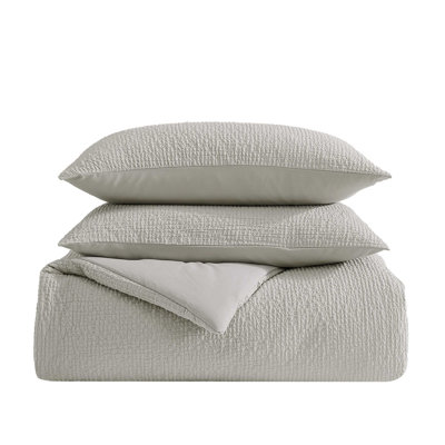 Vera Wang Puckered Texture Cotton Bedding Set