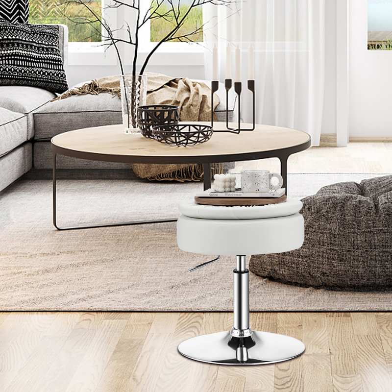 Accent Stool, White