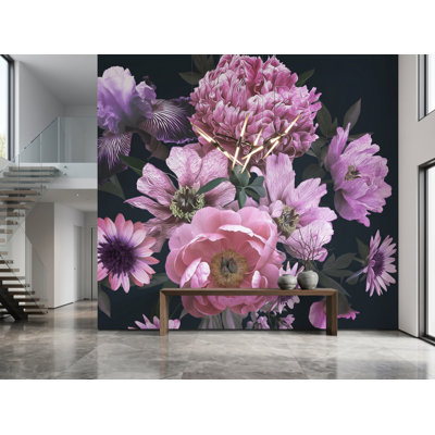 Panneau de papier peint auto-adhésif L 8,33 pi x l 100 po Bouquet of Flowers, l 100 po x H 100 po, papier pré-collé