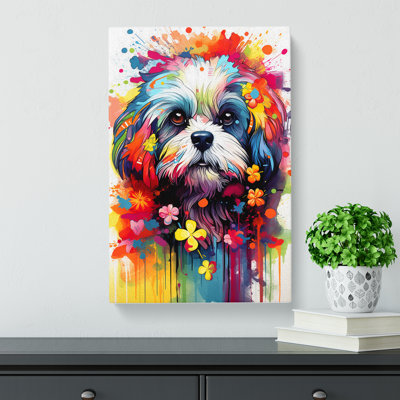 Shih Tzu Informel - Wrapped Canvas