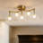 5 - Light LED Glass Shade Semi - Flush Mount Ceiling Light