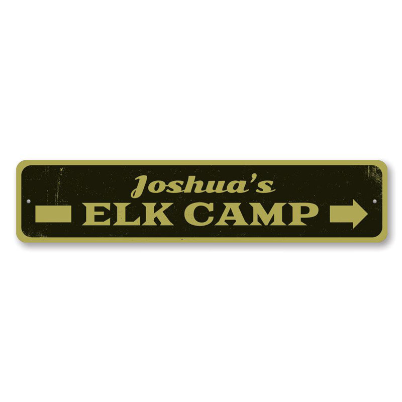 Plaque en aluminium Elk Camp, H 6 po x l 24 po x P 0,06 po