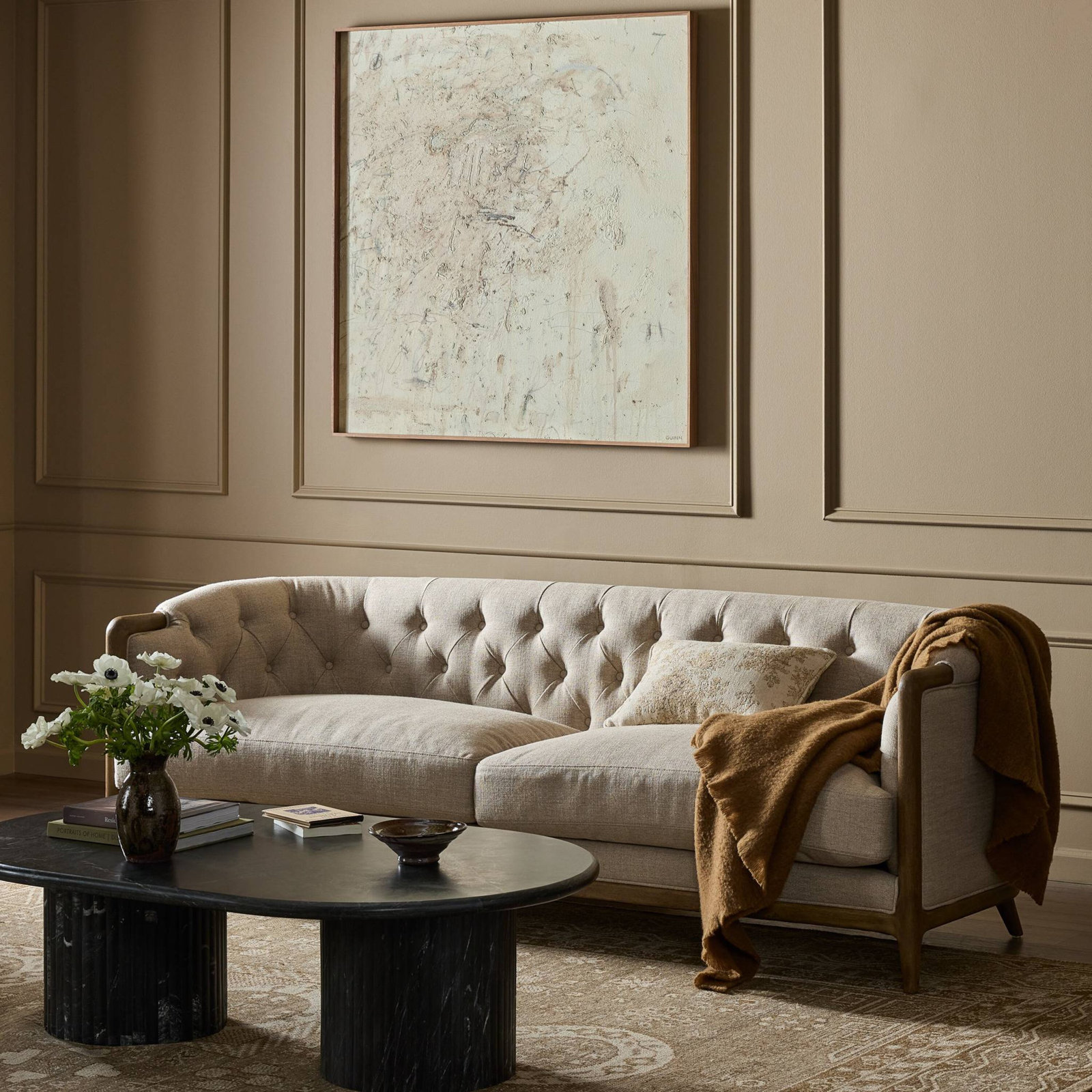 Colten 91'' Upholstered Sofa, 29.75" H x 91" W x 36" D, Alcala Wheat