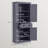 Tall Farmhouse Kitchen Pantry Storage Cabinet with 4 Doors, Drawer and Adjustable Shelves-845086495
