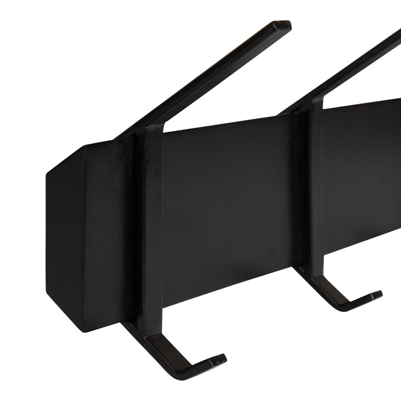 Garfinkel Wall 5 - Hook Wall Mounted Coat Rack, Black
