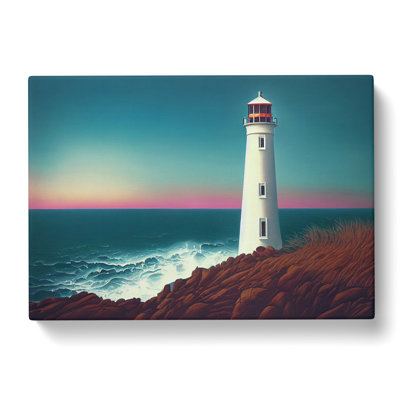 Classic Lighthouse Sunrise - Wrapped Canvas