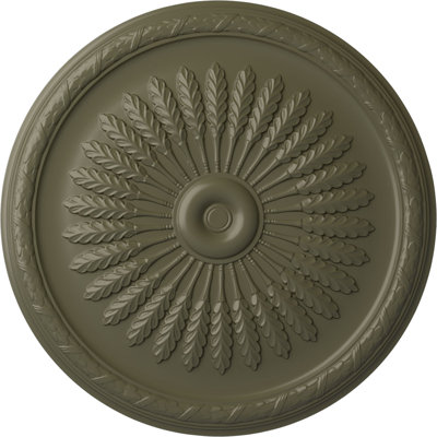 Médaillon de plafond genévrier Endurathane, 36 po x P 1 1/2 po (convient aux auvents jusqu'à 7 po), fini or irisé peint à la main