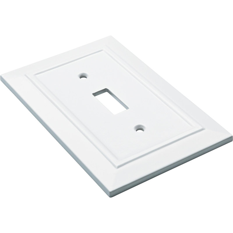 Classic Architecture Antimicrobial Pure White 1-Gang Toggle Wall Plate