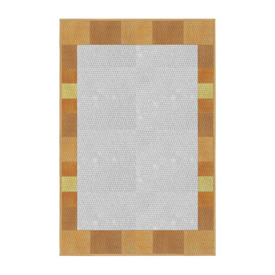 Tapis blanc/brun à motif à motif