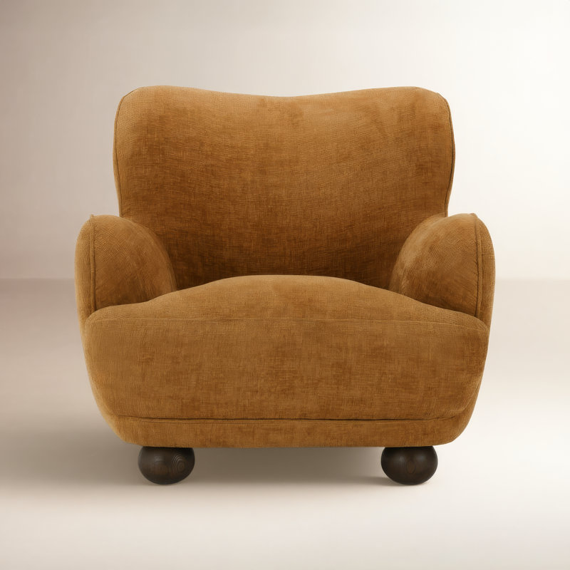 Penelope Upholstered Accent Chair, Orange