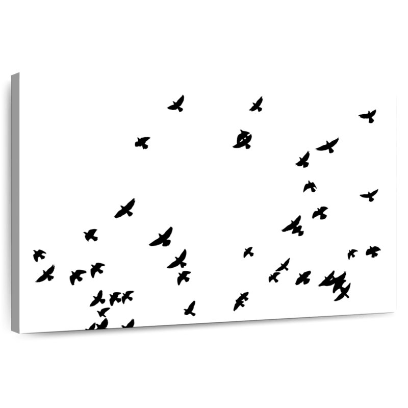 Groupe Brampt d'oiseaux volants, H 26 po x l 39 po