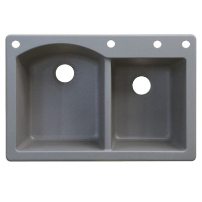 Évier de cuisine à double cuves l 33 po x l 22 po Aversa