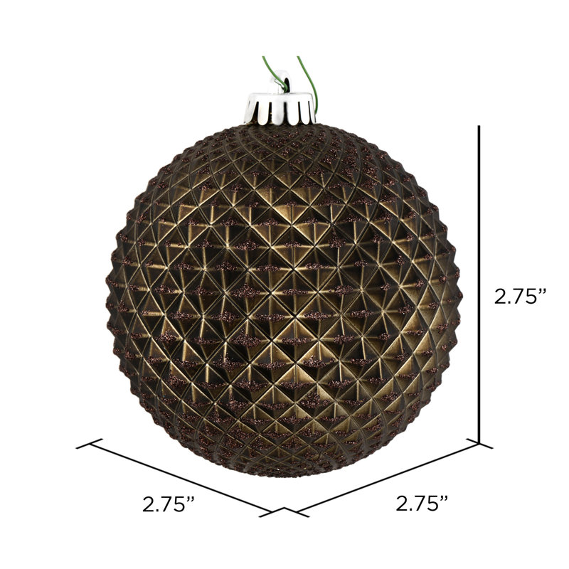 Ornement boule Durian Glitter, Bronze