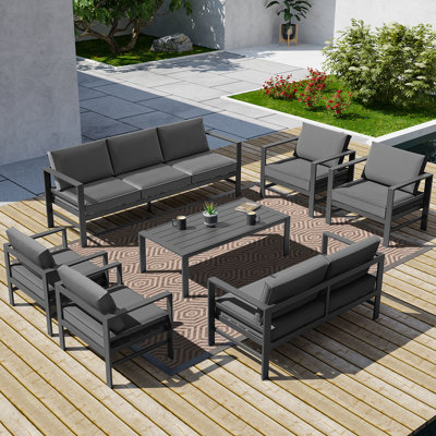 Mckena 7 Piece Sofa Seating Group with Cushions