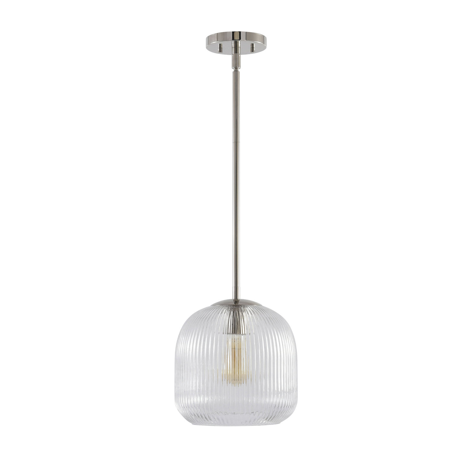 Dimmable Single Light Pendant, Brushed Nickel