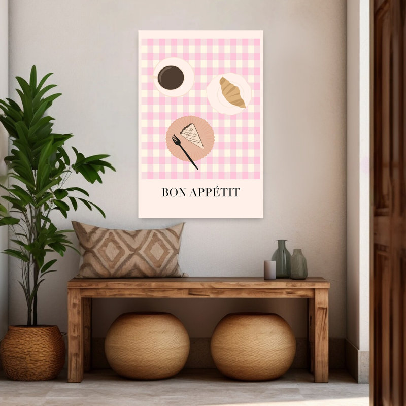 Affiche murale Bon appétit Petit-déjeuner, H 48 po x l 32 po