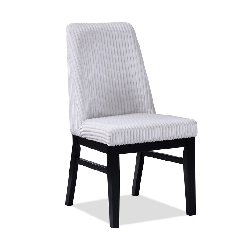 Chaise d'appoint rembourrée 2pc, Blanc