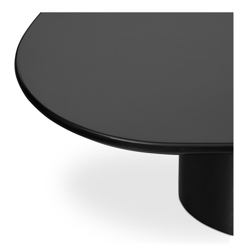 Eden Solid Wood Coffee Table, Black Lacquer