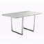 Table de salle à manger Arissa Luxury Look avec plateau gris et base chromée, H 29,97 po x l 58,83 po x P 35,35 po