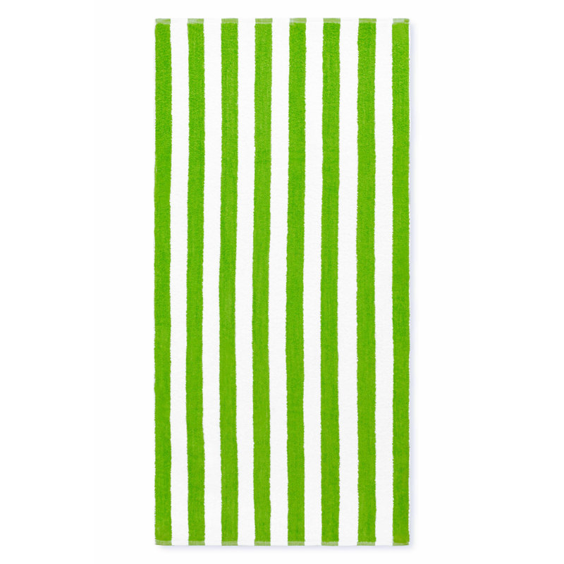 Lansdale Cotton Midweight Beach Towel, Lime Green