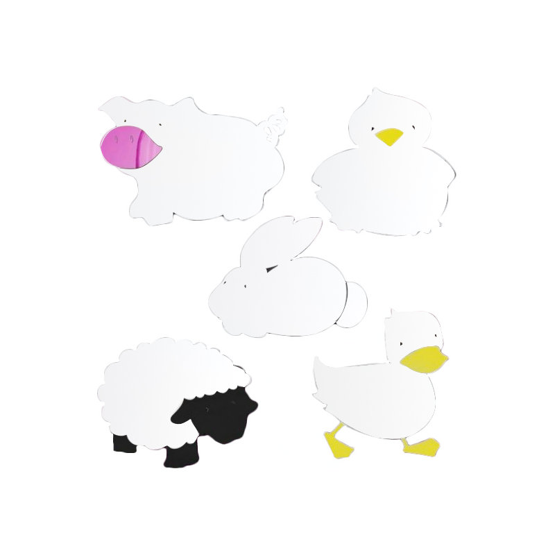 Flat Wall Mirror, 30 cm H x 30 cm W x 0.3 cm D