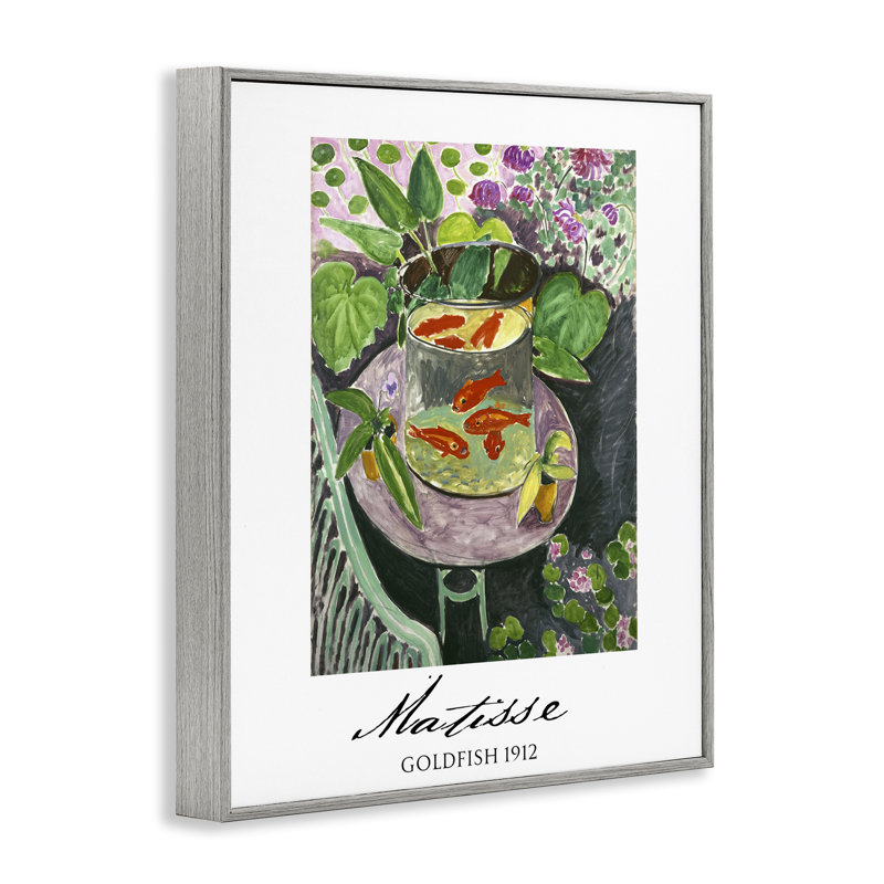 Giclée encadrée Matisse Goldfish Still Life, design par Vintage Hustle, Estampe numérique Farmhouse, H 20 po x l 16 po