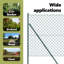 Chain Link Fence With 7 Posts Galvanised Steel-306222713-306222658