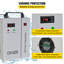 Refroidisseur d'eau industriel VEVOR CW5200DG, refroidisseur d'eau 8,5L 1400W 0,93HP