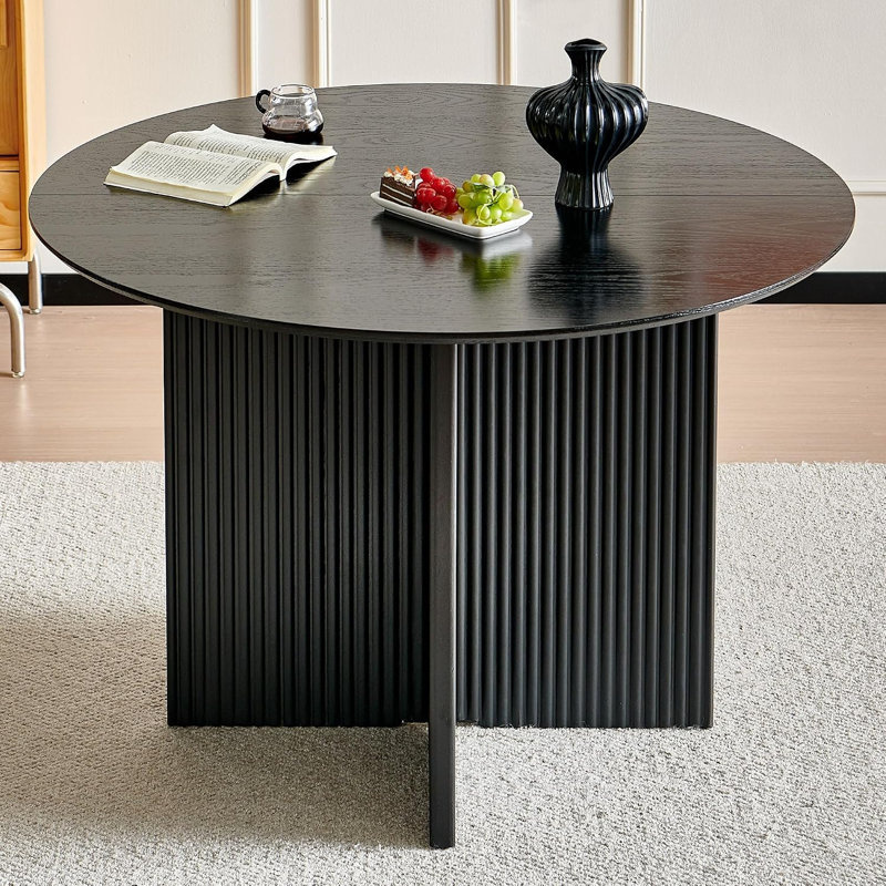 Table de salle à manger Echevarria Fillmore, Noir