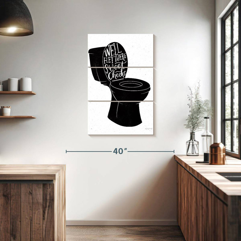 Ketti Bathroom Puns II - noir, H 38 po x l 24 po