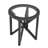 simple glass coffee table, tempered glass coffee table solid wood base round transparent glass top-113652215