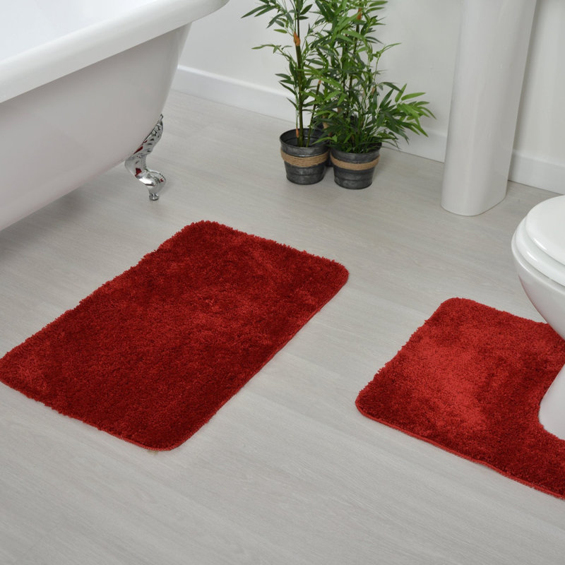 Jordan Microfibre Non Slip Bath Mat, Wine