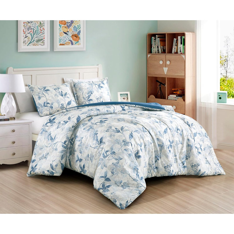 Monica Standard Floral Comforter, Full Comforter + 2 Standard Shams
