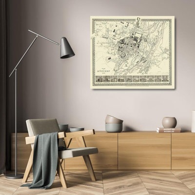 Red Barrel Studio® Meyer Gallery Wrapped Canvas Art Titled: Munich Germany, Meyer 1860