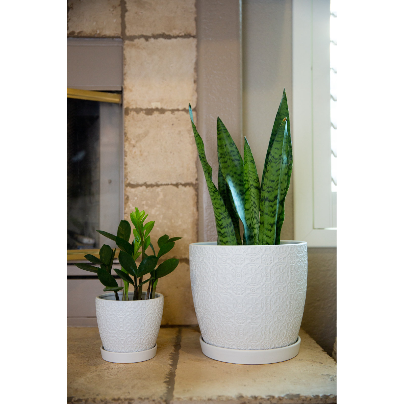 Ceramic Pot Planter, 9.25"H x 10"W x 10"D