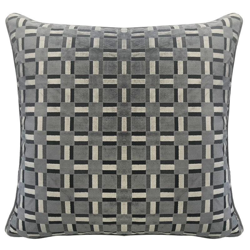 Zeppelin Square Pillow Cover & Insert, Gray