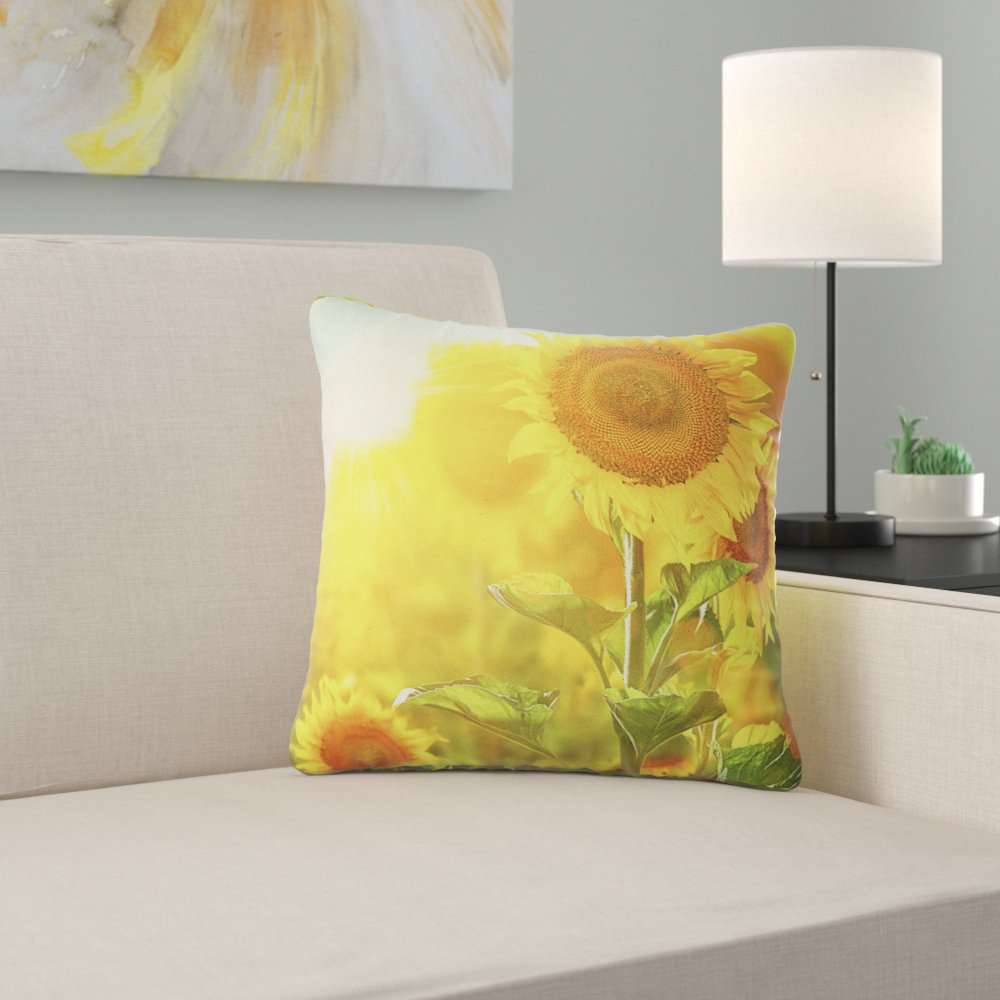 Floral Throw Pillow Design Art 