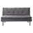 Karmac Grey and Chrome Tufted Adjustable Sofa