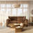 Hadleigh Brown Leather Modular Loveseat