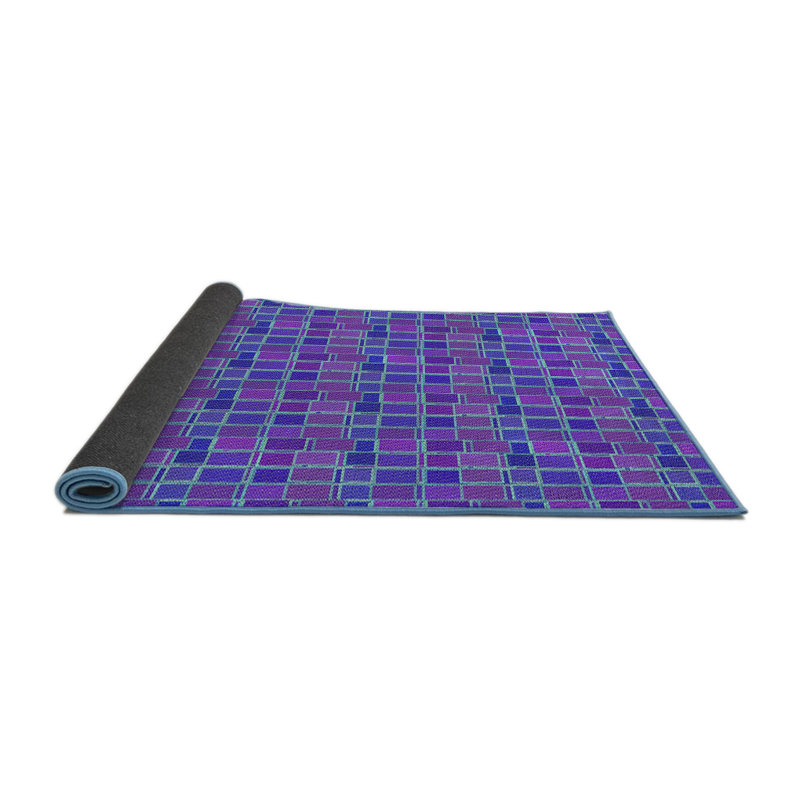 Tapis mauve / bleu Diezel, Rond 6 pi