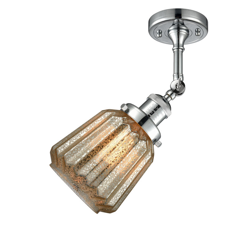 Vinson Armed Sconce, Polished Chrome, Mercury