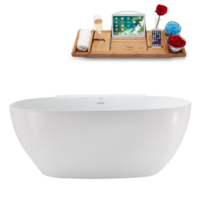 59.1'' x 29.5'' Soaking Acrylic Bathtub