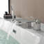 Robinet de baignoire à 4 trous à fixation sur le comptoir avec douche à main Robinet de baignoire à cascade avec robinets de baignoire à poignée simple en laiton-107418269