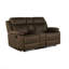 Causeuse inclinable Brenda Brown Console, 2 porte-gobelets et console