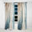 Modern Blue And Beige Sand Aerial View V - Beach Sand Blackout Coastal Curtain - 1 Panel-107808875