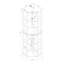 Vitrine de coin à 6 tablettes avec lumières, miroirs et tablettes réglables, chêne (ampoule E26 non incluse)-1447864696