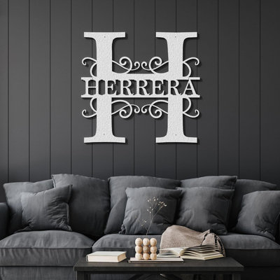 Custom Name Letter Monogram Family Personalize Wedding Gift Cabin Outdoor Metal Signs Wall Décor