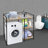 3-Tier Washing Machine Storage Shelf, Floorstanding Washing Machine Storage Utility Rack, Bathroom Washer Dryer Storage Shelf